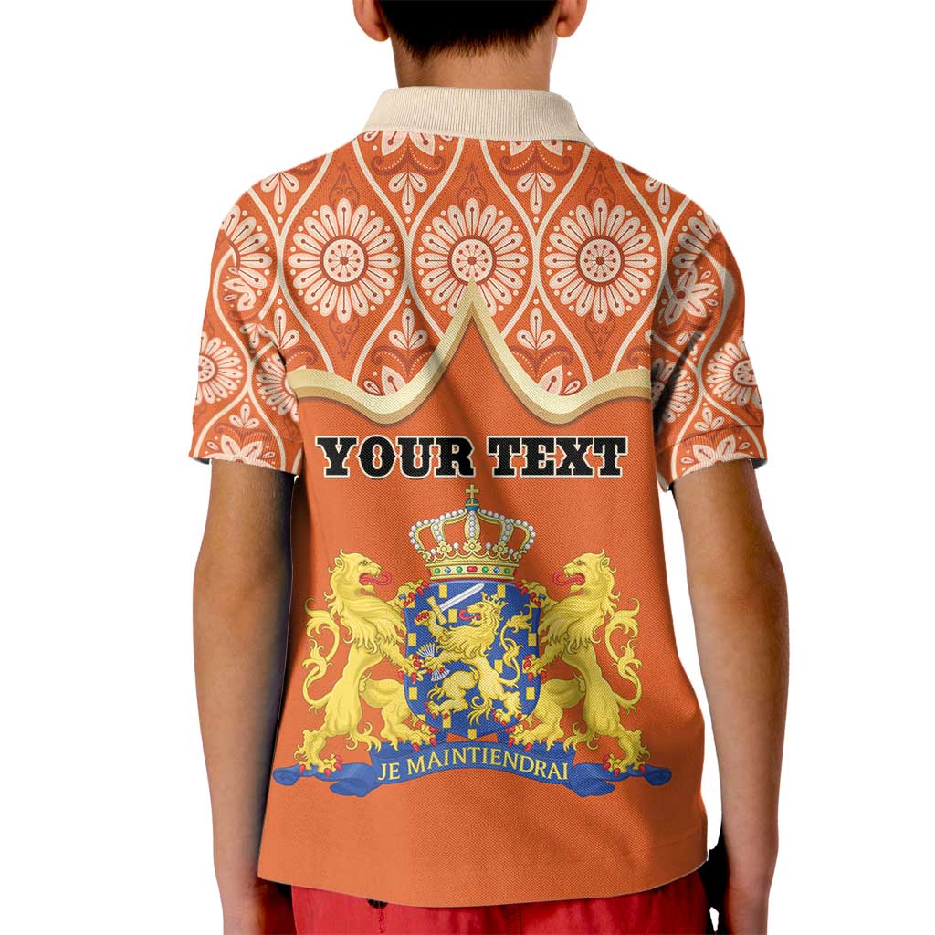 Personalised Netherlands Koningsdag 2025 Kid Polo Shirt King's Day Dutch Costume Spirit