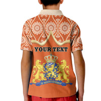 Personalised Netherlands Koningsdag 2025 Kid Polo Shirt King's Day Dutch Costume Spirit