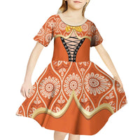 Personalised Netherlands Koningsdag 2025 Kid Short Sleeve Dress King's Day Dutch Costume Spirit