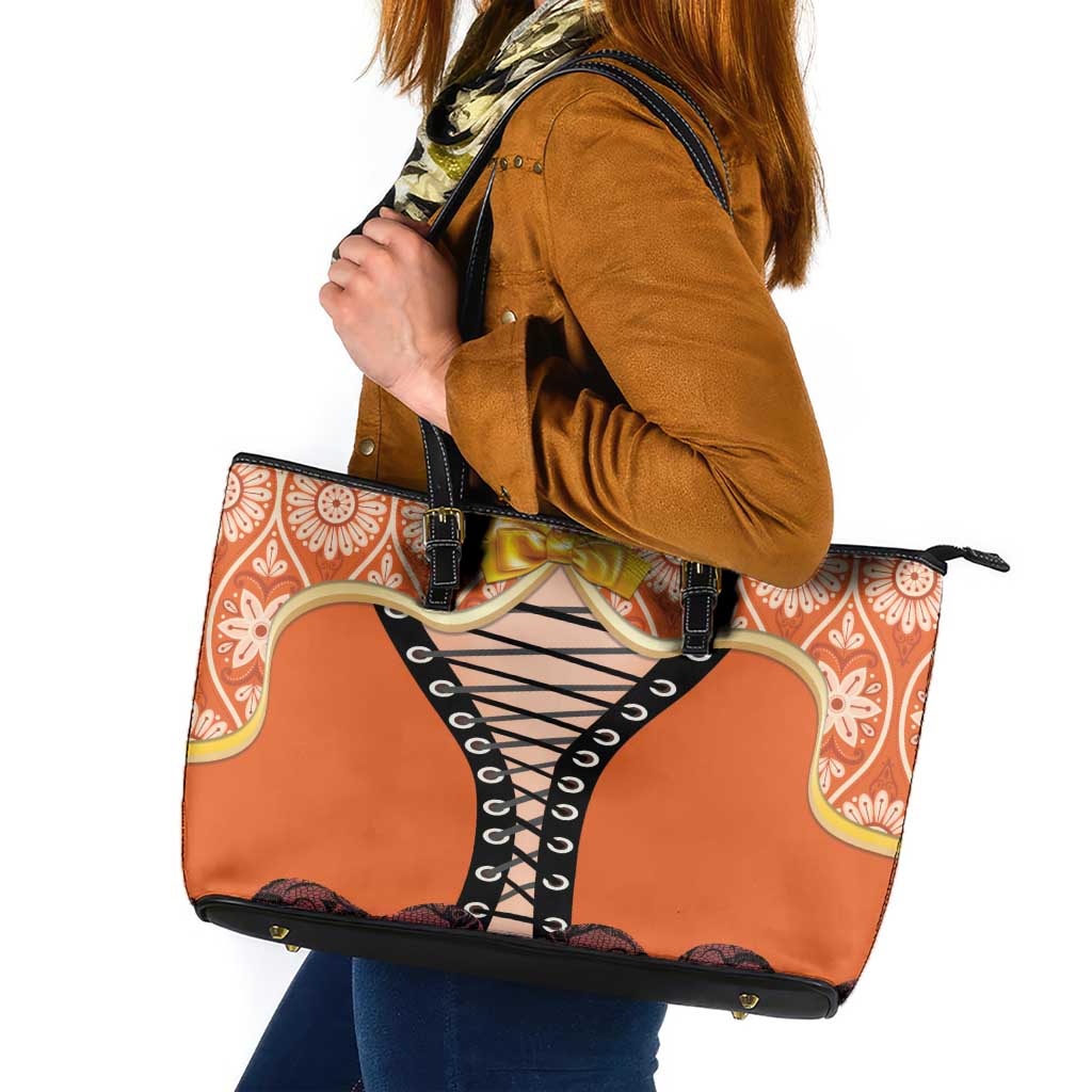 Netherlands Koningsdag 2025 Leather Tote Bag King's Day Dutch Costume Spirit
