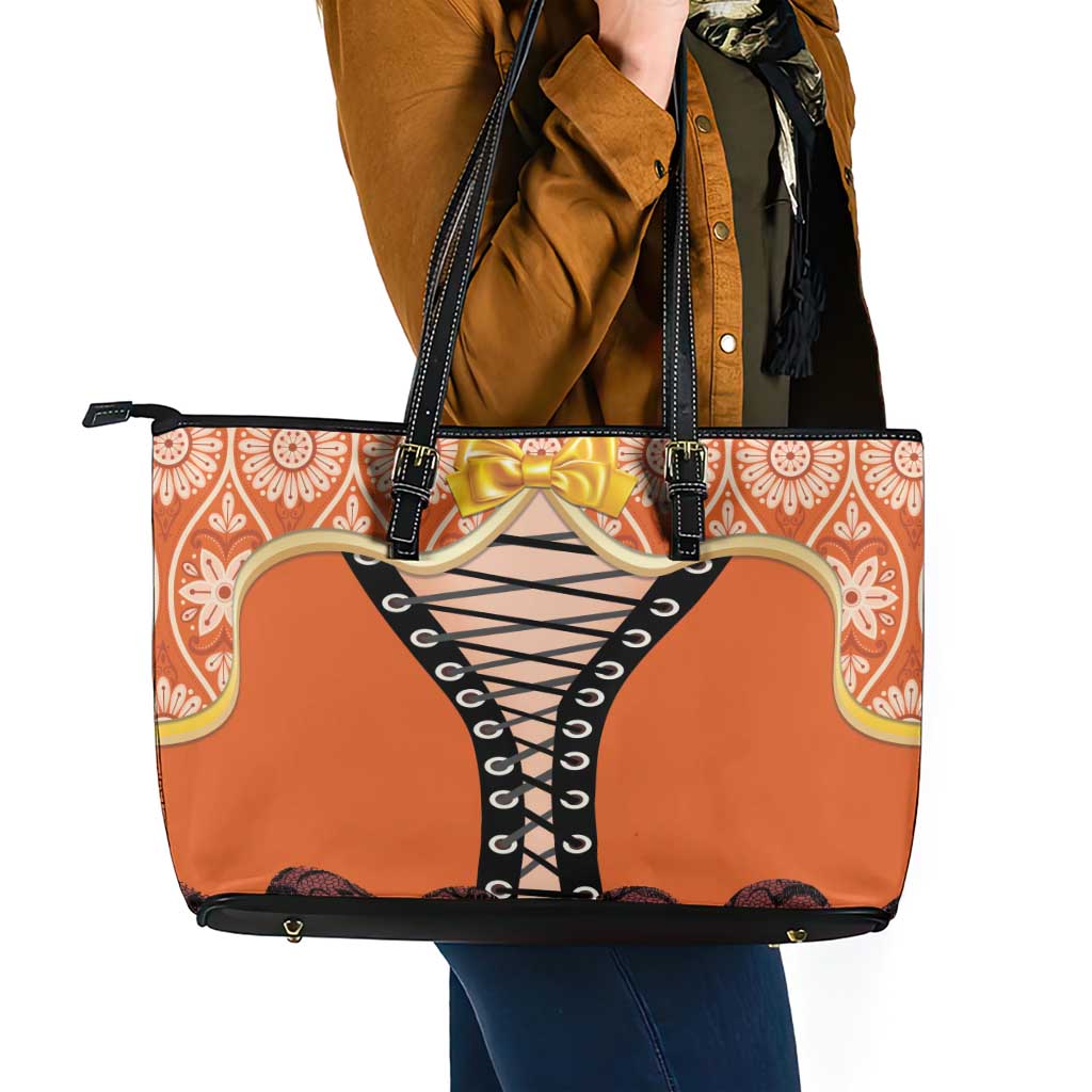 Netherlands Koningsdag 2025 Leather Tote Bag King's Day Dutch Costume Spirit