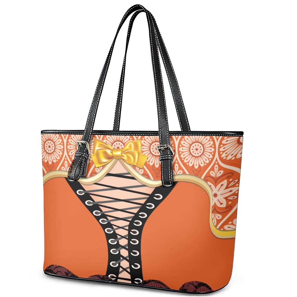 Netherlands Koningsdag 2025 Leather Tote Bag King's Day Dutch Costume Spirit