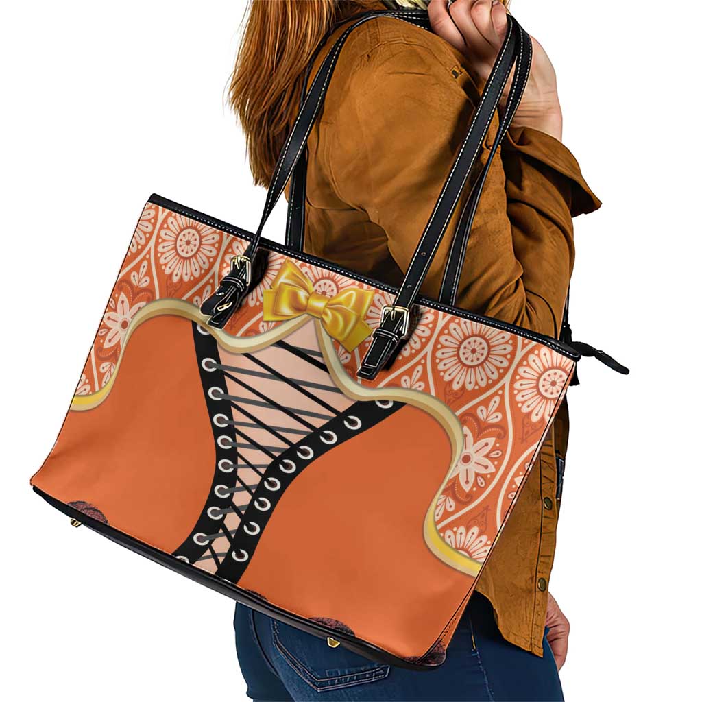 Netherlands Koningsdag 2025 Leather Tote Bag King's Day Dutch Costume Spirit