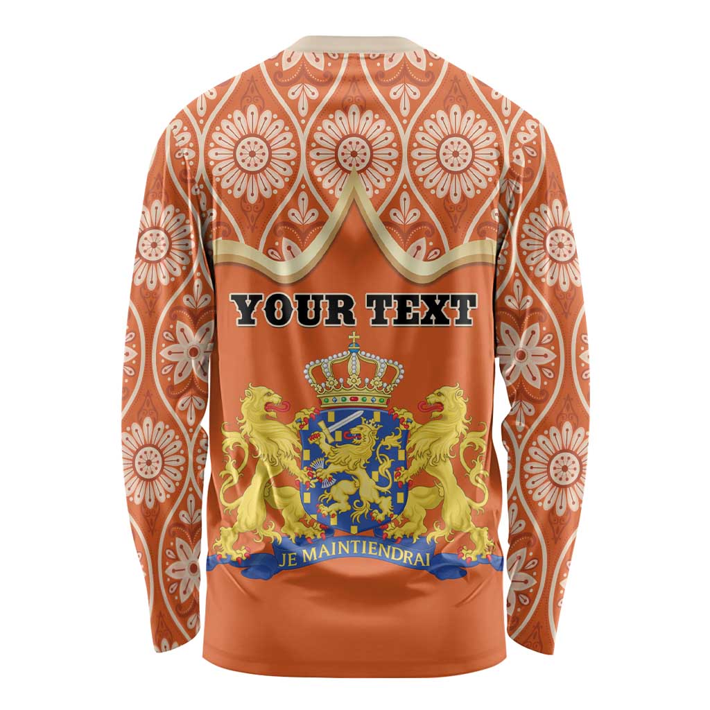 Personalised Netherlands Koningsdag 2025 Long Sleeve Shirt King's Day Dutch Costume Spirit