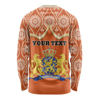 Personalised Netherlands Koningsdag 2025 Long Sleeve Shirt King's Day Dutch Costume Spirit