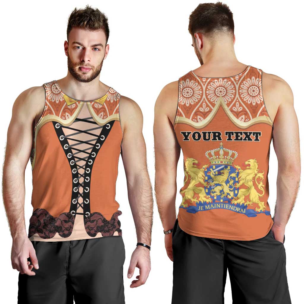 Personalised Netherlands Koningsdag 2025 Men Tank Top King's Day Dutch Costume Spirit