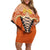 Personalised Netherlands Koningsdag 2025 Off Shoulder Short Dress King's Day Dutch Costume Spirit