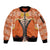 Personalised Netherlands Koningsdag 2025 Sleeve Zip Bomber Jacket King's Day Dutch Costume Spirit