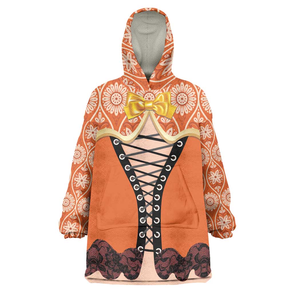 Personalised Netherlands Koningsdag 2025 Wearable Blanket Hoodie King's Day Dutch Costume Spirit