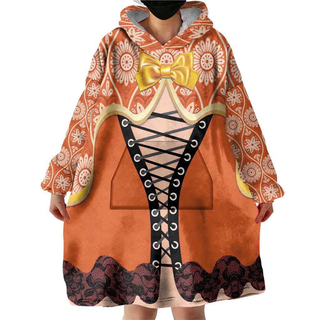 Personalised Netherlands Koningsdag 2025 Wearable Blanket Hoodie King's Day Dutch Costume Spirit