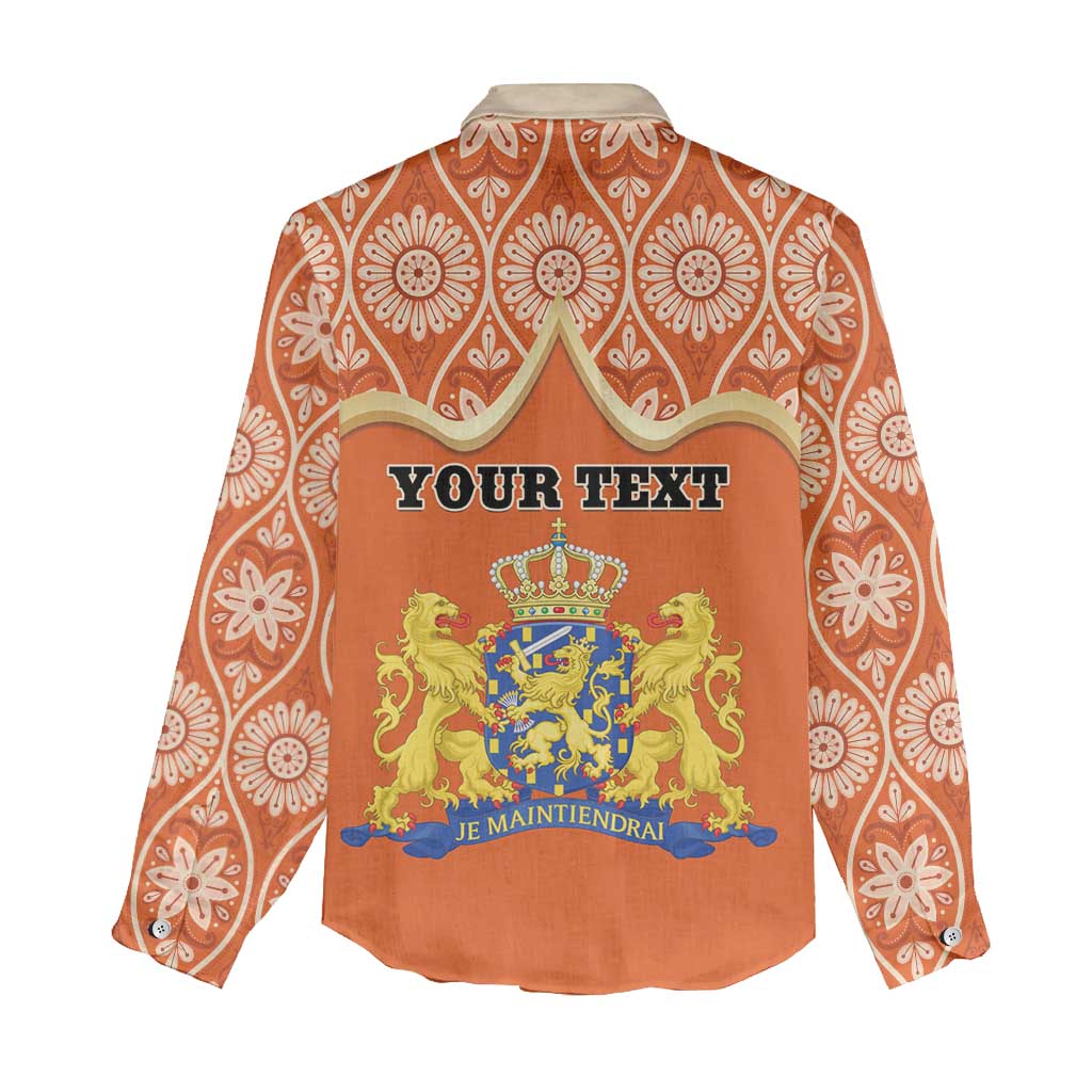 Personalised Netherlands Koningsdag 2025 Women Casual Shirt King's Day Dutch Costume Spirit