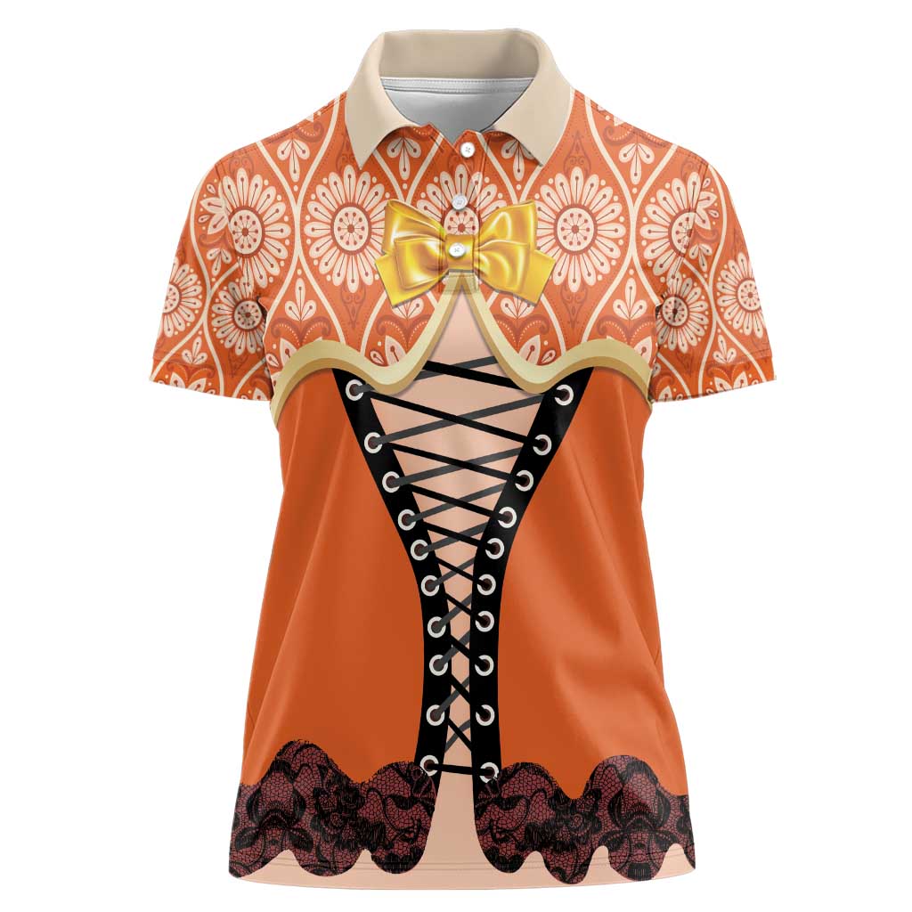 Personalised Netherlands Koningsdag 2025 Women Polo Shirt King's Day Dutch Costume Spirit