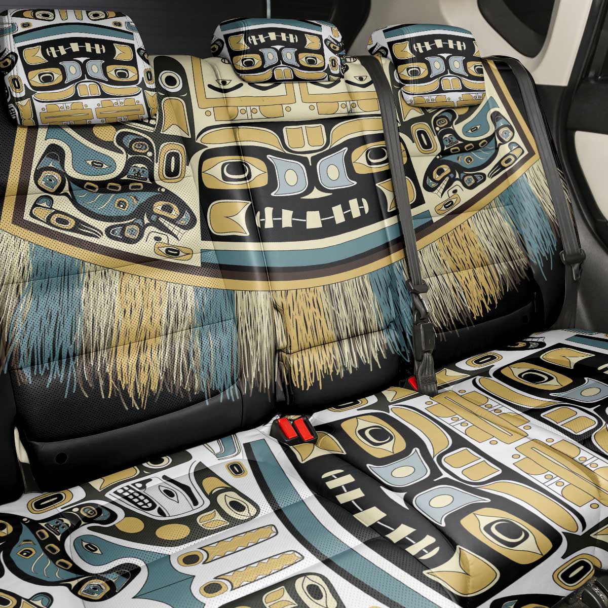 Canada Chilkat Pattern Back Car Seat Cover Haida Spirit
