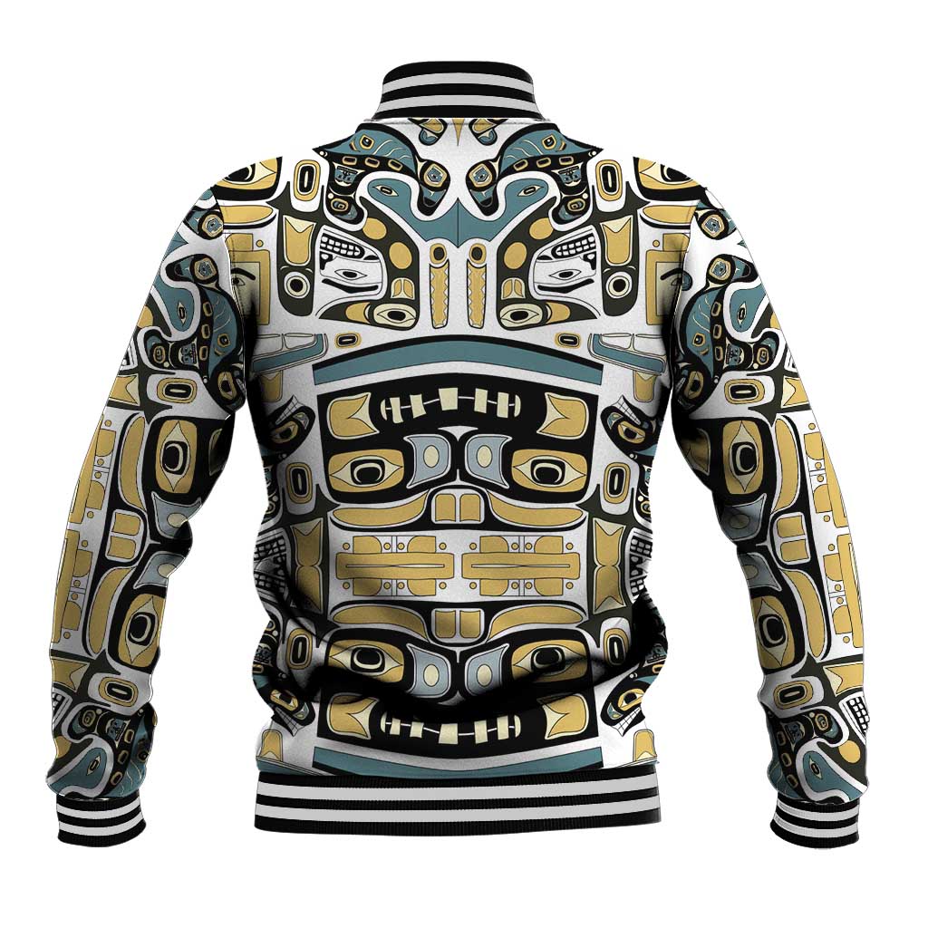 Canada Chilkat Pattern Baseball Jacket Haida Spirit