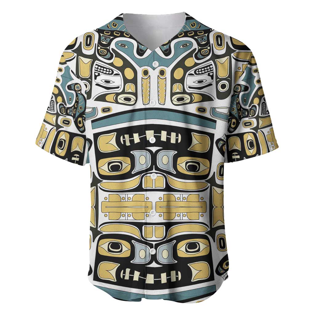 Canada Chilkat Pattern Baseball Jersey Haida Spirit