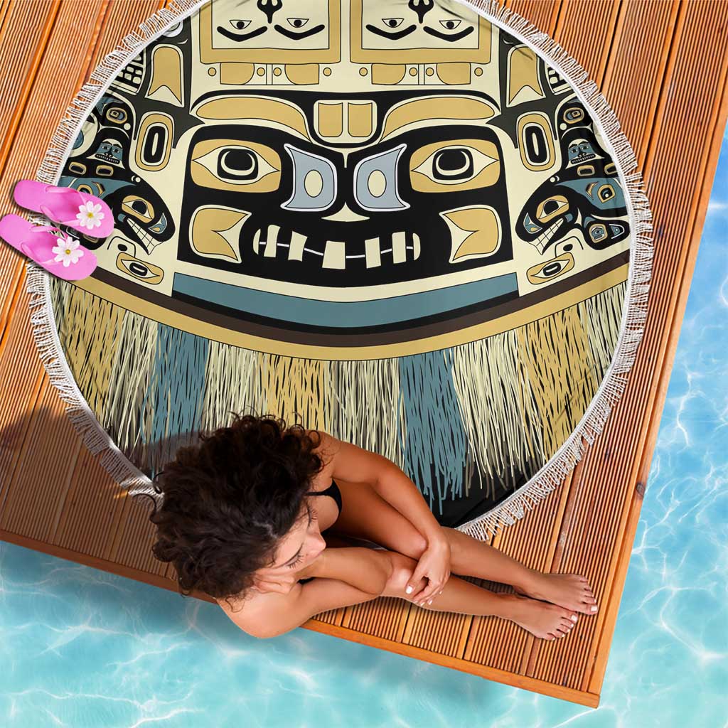 Canada Chilkat Pattern Beach Blanket Haida Spirit