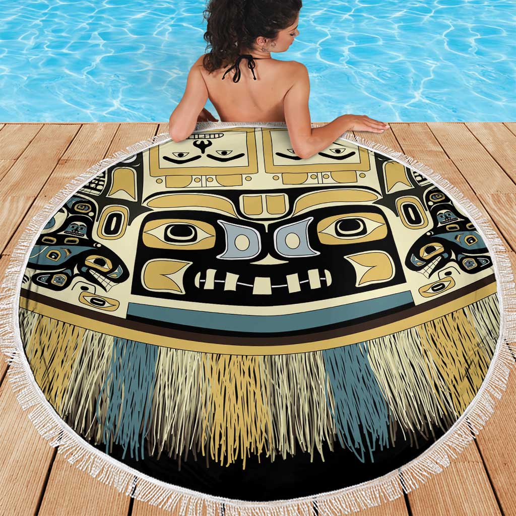 Canada Chilkat Pattern Beach Blanket Haida Spirit