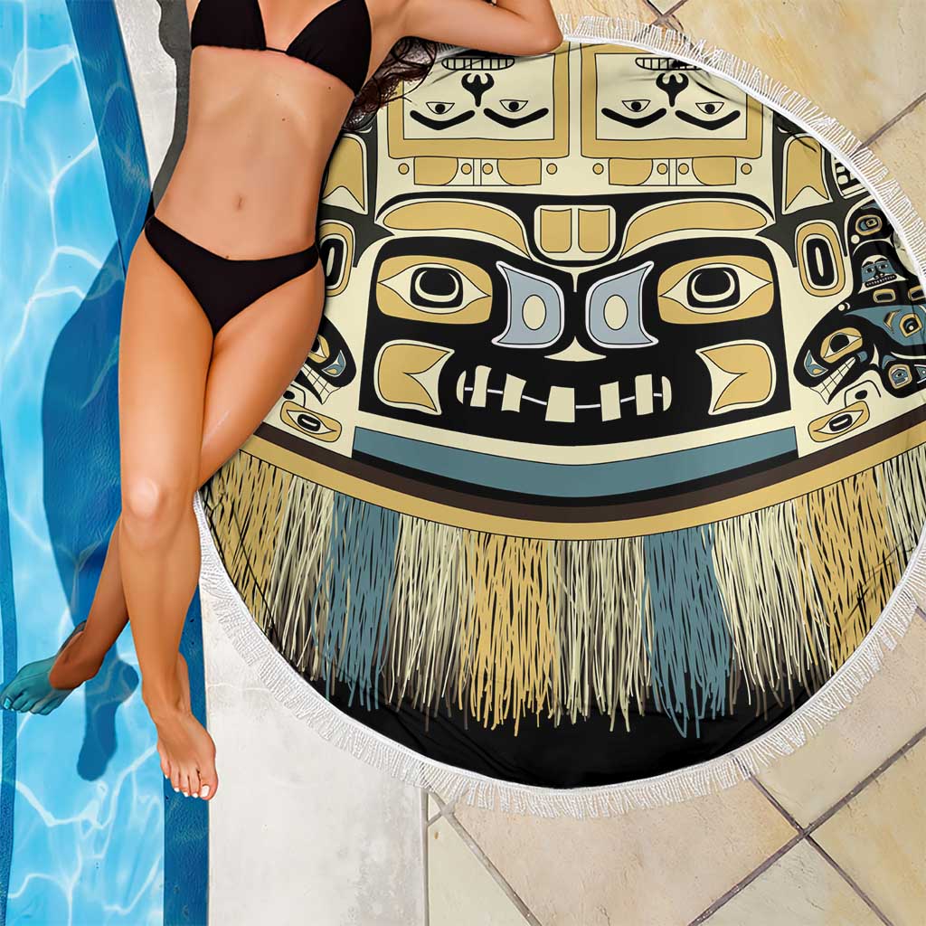 Canada Chilkat Pattern Beach Blanket Haida Spirit