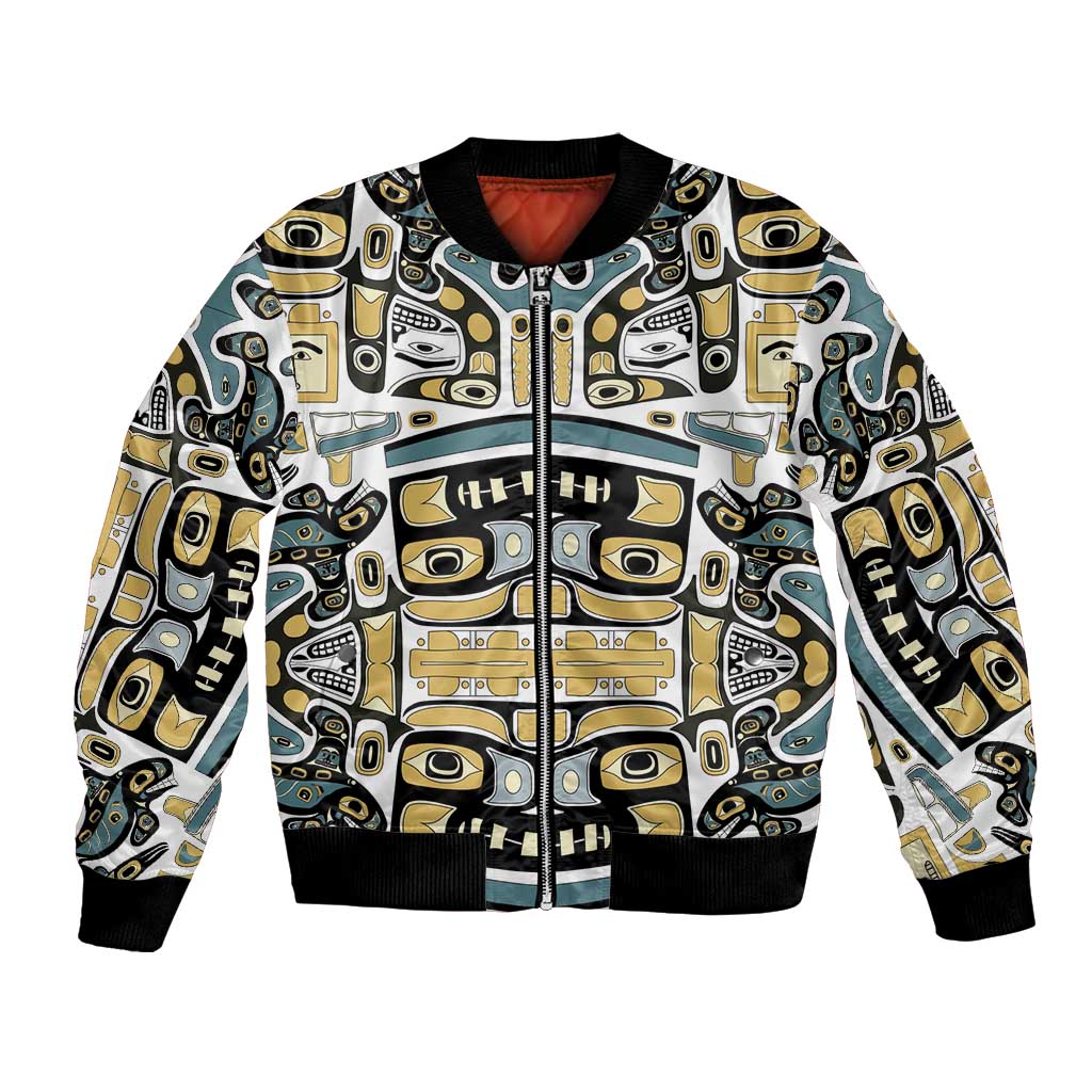 Canada Chilkat Pattern Bomber Jacket Haida Spirit