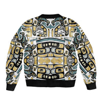 Canada Chilkat Pattern Bomber Jacket Haida Spirit