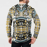 Canada Chilkat Pattern Button Sweatshirt Haida Spirit