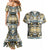 Canada Chilkat Pattern Couples Matching Mermaid Dress and Hawaiian Shirt Haida Spirit