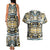 Canada Chilkat Pattern Couples Matching Tank Maxi Dress and Hawaiian Shirt Haida Spirit