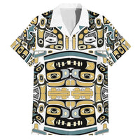 Canada Chilkat Pattern Family Matching Long Sleeve Bodycon Dress and Hawaiian Shirt Haida Spirit