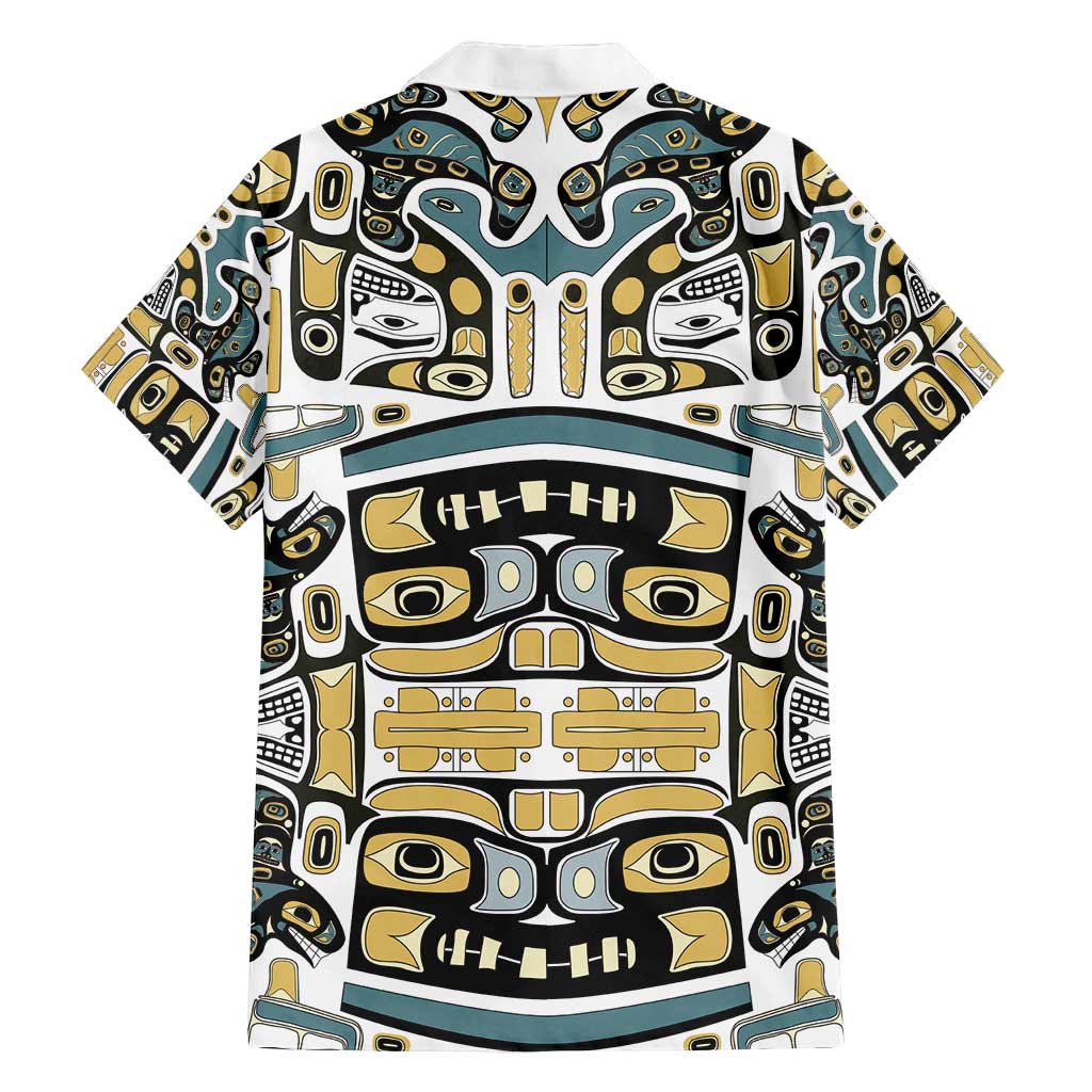 Canada Chilkat Pattern Family Matching Long Sleeve Bodycon Dress and Hawaiian Shirt Haida Spirit