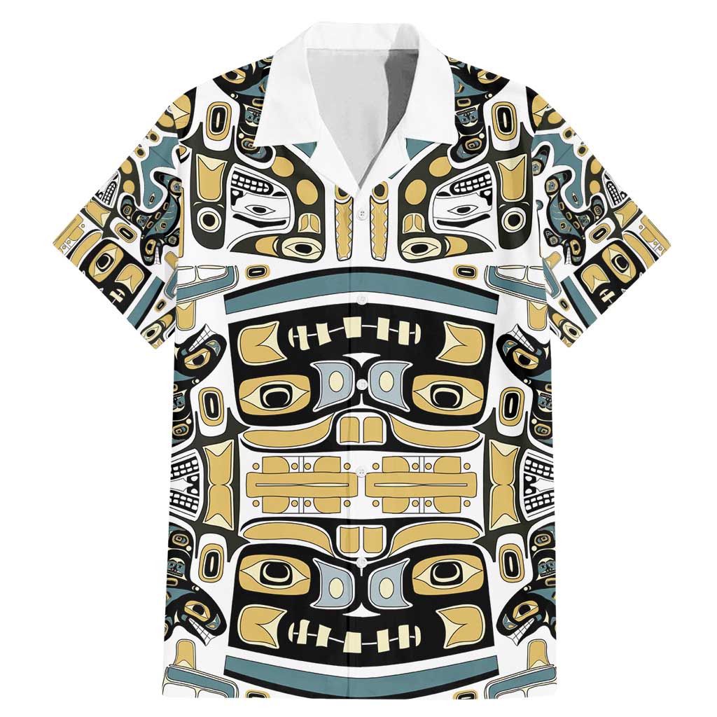 Canada Chilkat Pattern Family Matching Mermaid Dress and Hawaiian Shirt Haida Spirit
