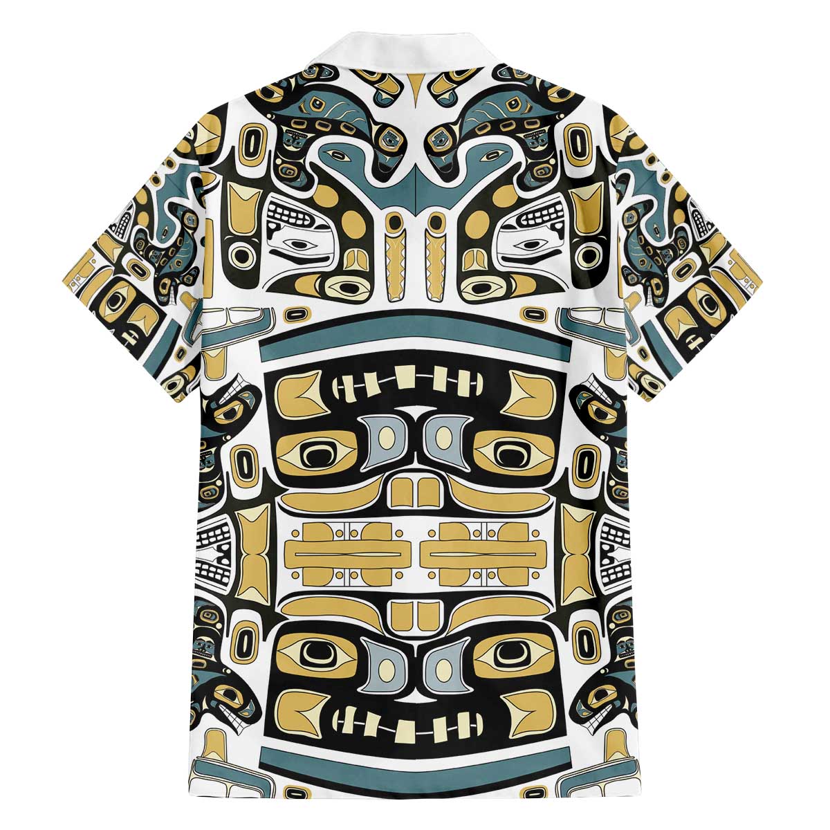 Canada Chilkat Pattern Family Matching Off The Shoulder Long Sleeve Dress and Hawaiian Shirt Haida Spirit