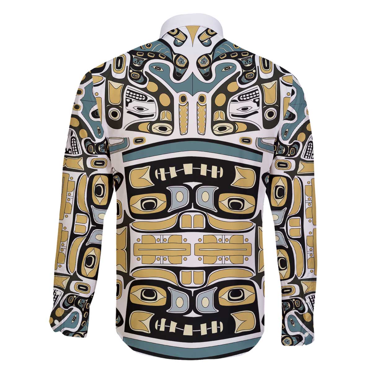 Canada Chilkat Pattern Family Matching Off The Shoulder Long Sleeve Dress and Hawaiian Shirt Haida Spirit