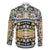Canada Chilkat Pattern Family Matching Off The Shoulder Long Sleeve Dress and Hawaiian Shirt Haida Spirit