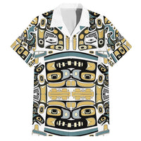 Canada Chilkat Pattern Family Matching Short Sleeve Bodycon Dress and Hawaiian Shirt Haida Spirit