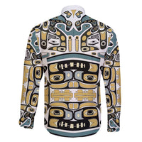 Canada Chilkat Pattern Family Matching Short Sleeve Bodycon Dress and Hawaiian Shirt Haida Spirit