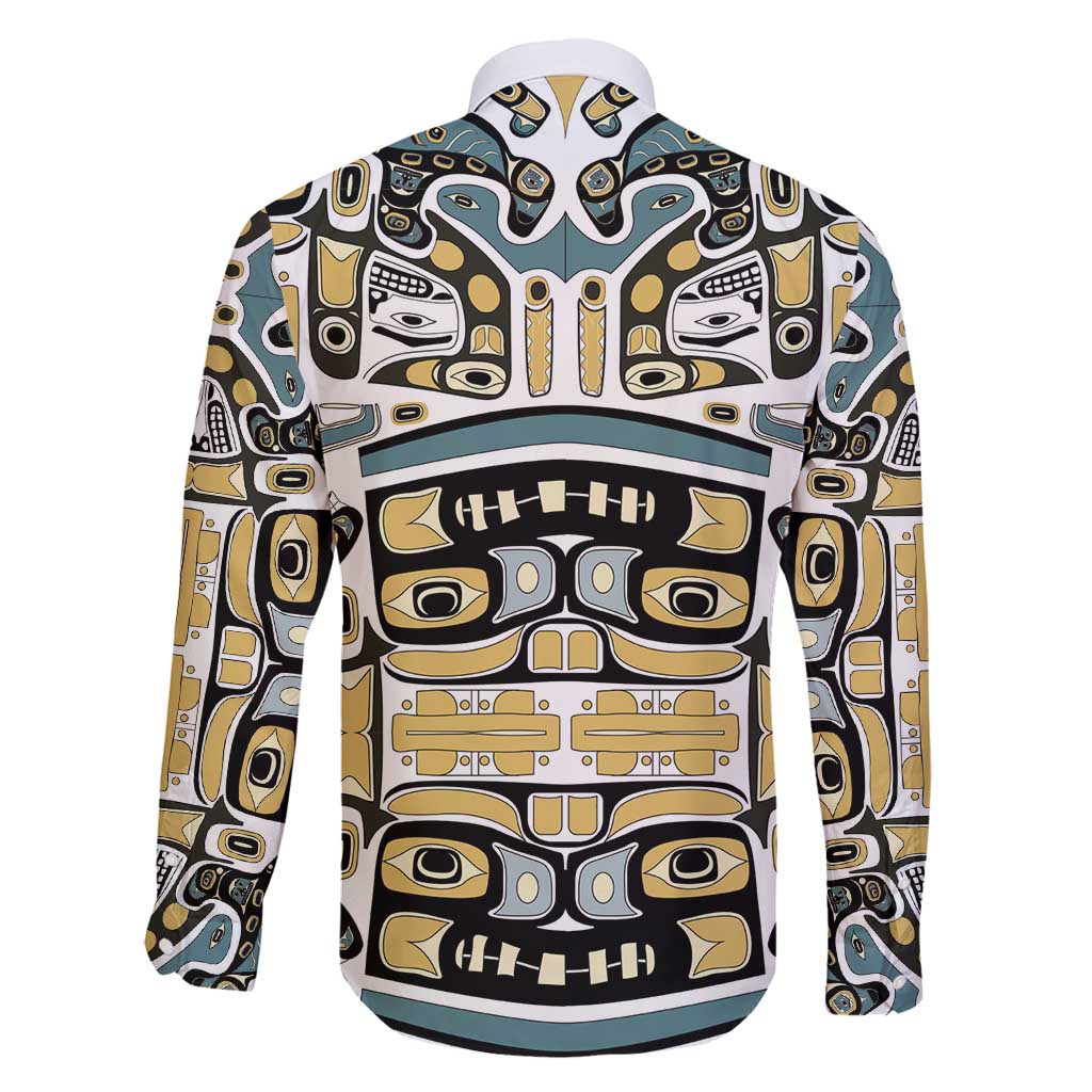 Canada Chilkat Pattern Family Matching Summer Maxi Dress and Hawaiian Shirt Haida Spirit