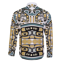Canada Chilkat Pattern Family Matching Summer Maxi Dress and Hawaiian Shirt Haida Spirit