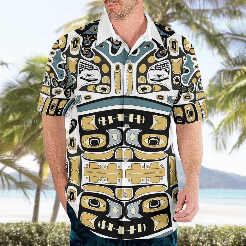 Canada Chilkat Pattern Hawaiian Shirt Haida Spirit