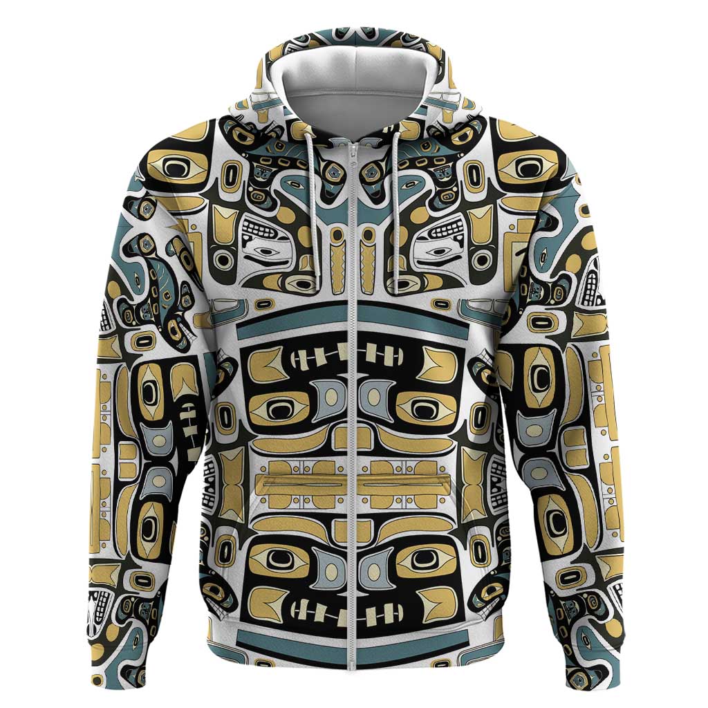 Canada Chilkat Pattern Hoodie Haida Spirit