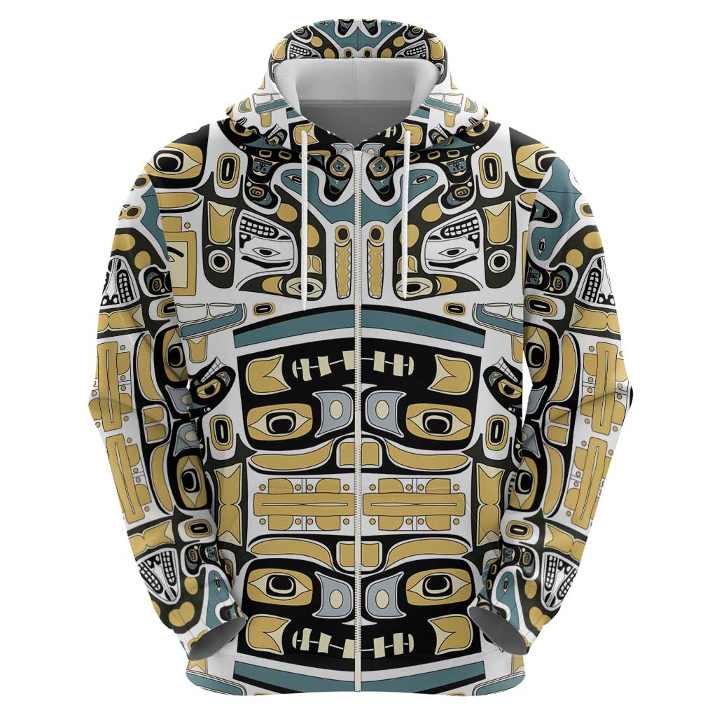 Canada Chilkat Pattern Hoodie Haida Spirit