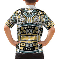 Canada Chilkat Pattern Kid Hawaiian Shirt Haida Spirit