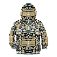 Canada Chilkat Pattern Kid Hoodie Haida Spirit