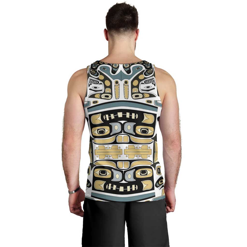 Canada Chilkat Pattern Men Tank Top Haida Spirit