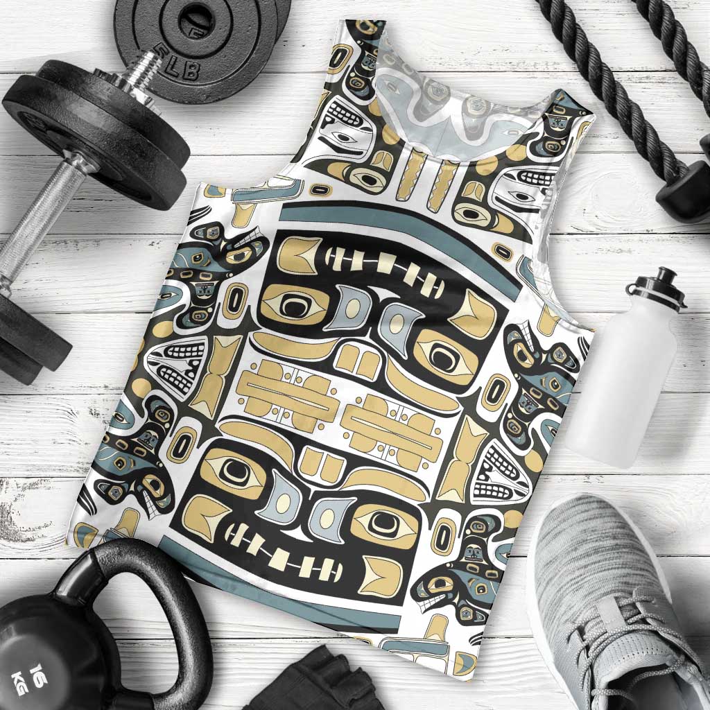 Canada Chilkat Pattern Men Tank Top Haida Spirit