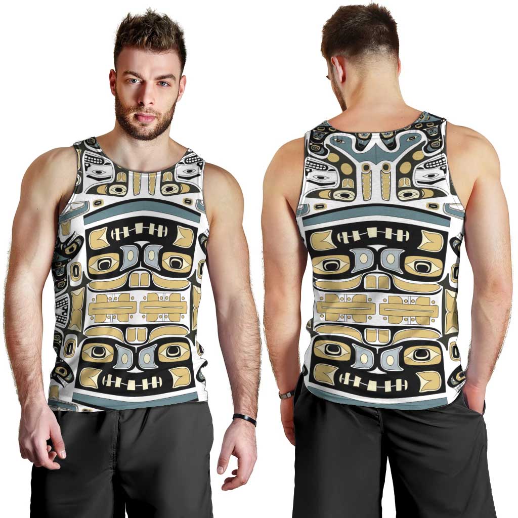 Canada Chilkat Pattern Men Tank Top Haida Spirit