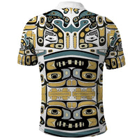 Canada Chilkat Pattern Polo Shirt Haida Spirit