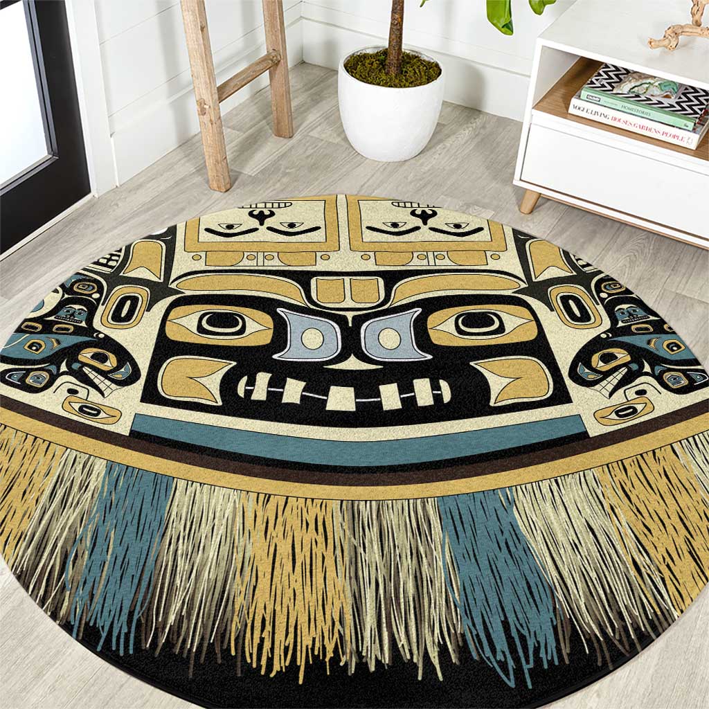 Canada Chilkat Pattern Round Carpet Haida Spirit