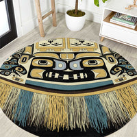Canada Chilkat Pattern Round Carpet Haida Spirit