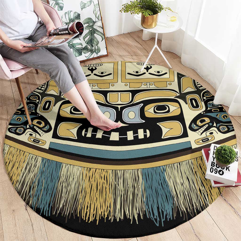 Canada Chilkat Pattern Round Carpet Haida Spirit