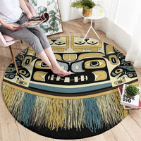 Canada Chilkat Pattern Round Carpet Haida Spirit